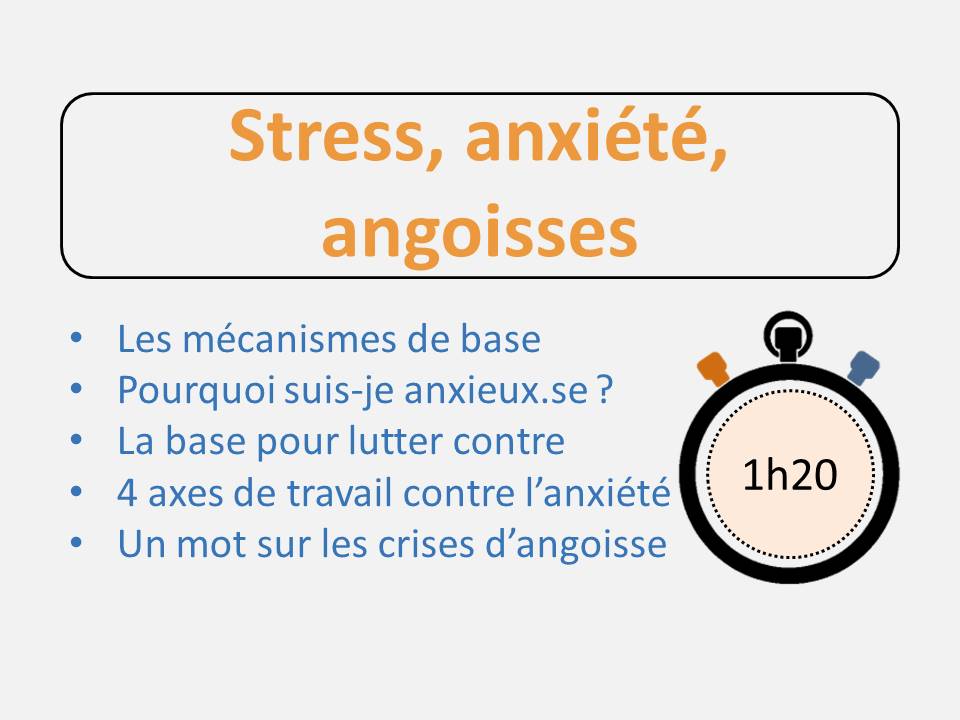 Anxiété / Stress / Angoisses (1h20)